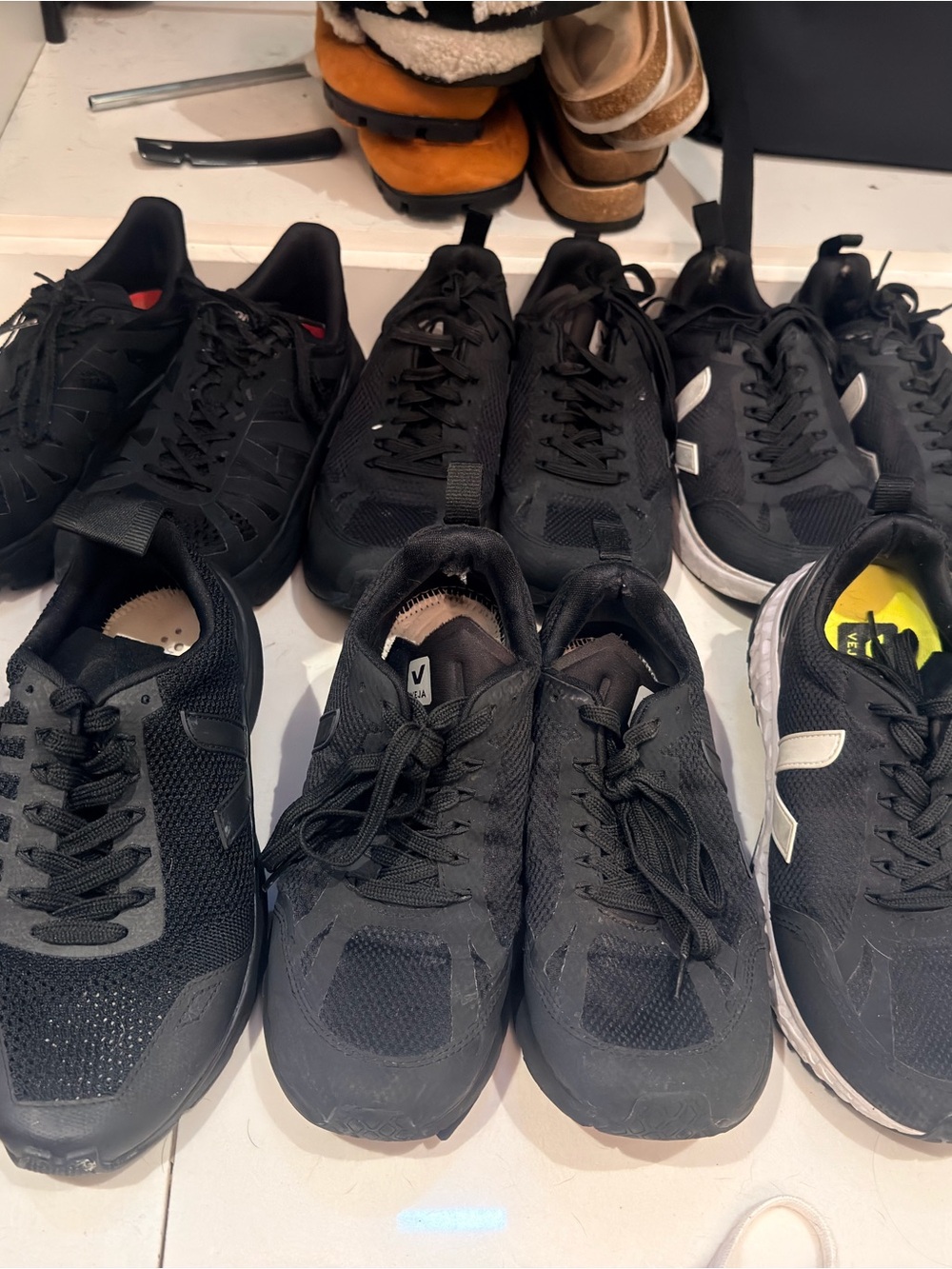 Veja Black Athletic Sneakers for Women